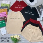 Đồ bộ nữ áo tay ngắn quần đùi chất cotton xịn YM-1526