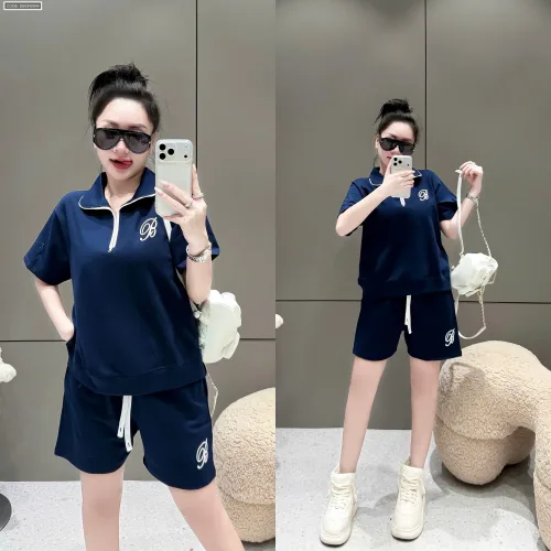 Đồ bộ nữ cổ bẻ quần đùi tay ngắn thun da cá