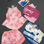 Đồ bộ nữ cổ yếm quần đùi chất latin TH 07795