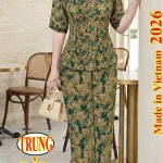 Đồ bộ nữ dập ly tay ngắn quần dài KU 12426