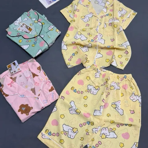 Đồ bộ nữ mặt nhà pijama tay ngắn quần lững nhiều size MT-9579