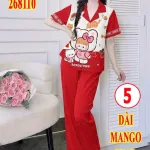 Đồ bộ nữ oijama tay ngắn quần dài Dài mango in 3D MT-68110