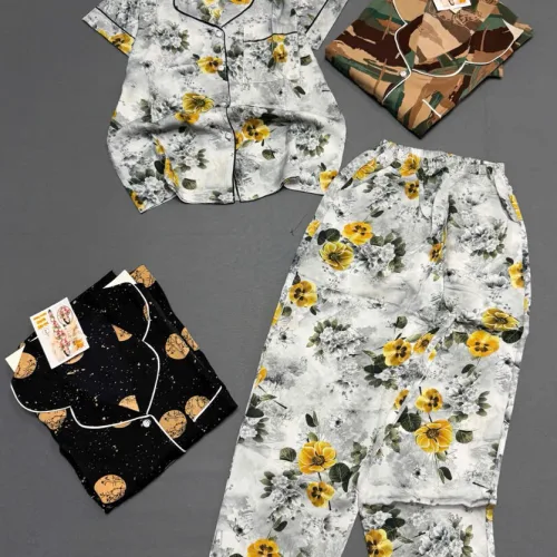 Đồ bộ nữ pijama tay ngắn quần dài mango