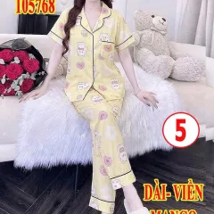 Đồ bộ nữ pijama tay ngắn quần dài vải mango MT-05768