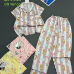 Đồ bộ nữ pijama tay ngắn quần dài vải mango MT-05768