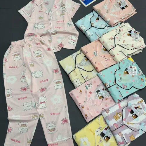 Đồ bộ nữ pijama tay ngắn quần dài vải mango MT-05768