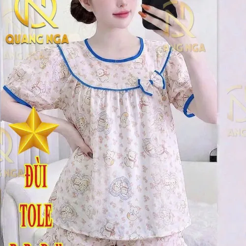 Đồ bộ nữ quần đùi Đùi tole babydoll QN-8526