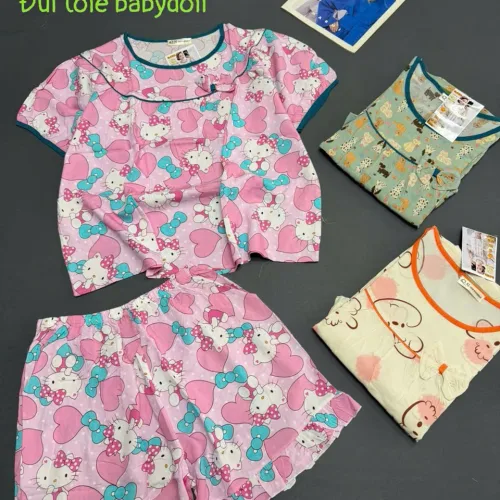 Đồ bộ nữ quần đùi Đùi tole babydoll QN-8526