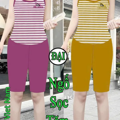 Đồ bộ nữ quần ngố Ngố sọc tăm nhí Xs-9588