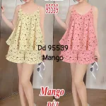 Đồ bộ nữ sát nách 2 dây quần đùi chất mango Dd 95539