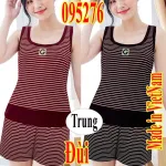 Đồ bộ nữ sát nách quần đùi chất thun Ts 95275