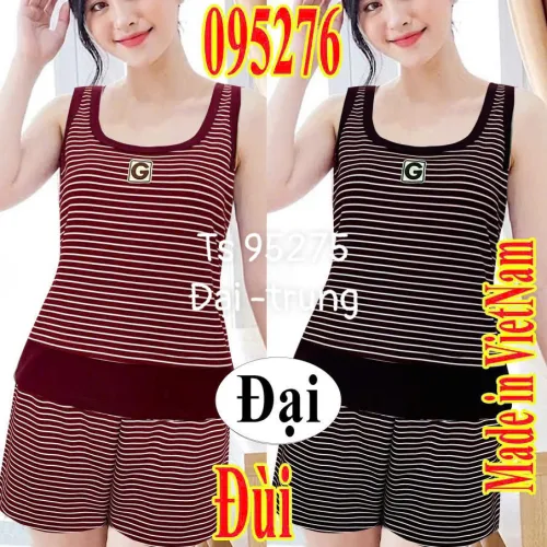 Đồ bộ nữ sát nách quần đùi chất thun Ts 95275