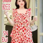 Đồ bộ nữ sát nách quần đùi DD 80533 đùi sn tole