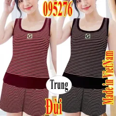 Đồ bộ nữ sát nách quần đùi thun borip TS-95276