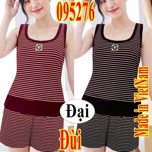 Đồ bộ nữ sát nách quần đùi thun borip TS-95276