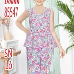 Đồ bộ nữ sát nách quần lỡ vải tole DD-85547