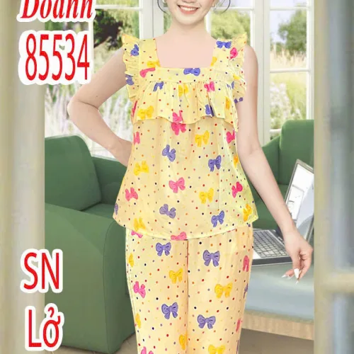 Đồ bộ nữ sát nách quân lững vải tole Dd-85534
