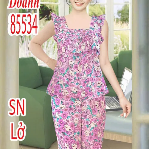 Đồ bộ nữ sát nách quân lững vải tole Dd-85534