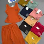 Đồ bộ nữ sát nách quần ngố chất cotton 2 da XS-909589