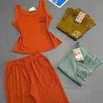 Đồ bộ nữ sát nách quần ngố chất cotton 2 da XS-909589