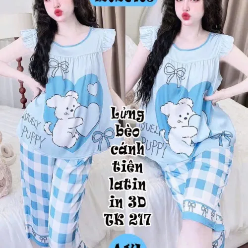Đồ bộ nữ tay cánh tiên quần lững chất latin nhiều size hàng xịn đẹp PT-1026