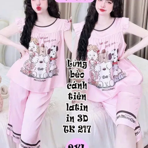 Đồ bộ nữ tay cánh tiên quần lững chất latin nhiều size hàng xịn đẹp PT-1026