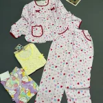 Đồ bộ nữ tay dài quần dài baby doll vải tole QV-15026