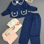 Đồ bộ nữ tay dài quần dài chất cotton hàn ko giãn QV-20026