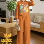 Đồ bộ nữ tay dài quần dài tơ xược