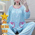 Đồ bộ nữ tay dài quần dài tole đại Qv 1526