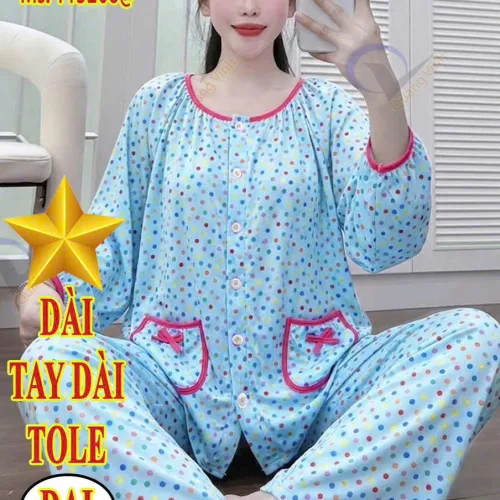 Đồ bộ nữ tay dài quần dài tole đại Qv 1526