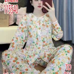 Đồ bộ nữ tay dài quần dài vải tole Dd-15540