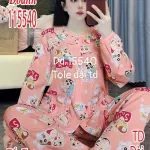 Đồ bộ nữ tay dài quần dài vải tole Dd-15540