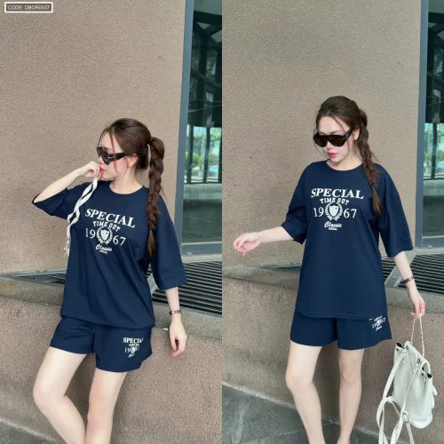Đồ bộ nữ tay lỡ quần đùi KL 3028326 Bộ đùi Cotton ĐẠI