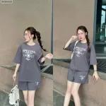 Đồ bộ nữ tay lỡ quần đùi KL 3028326 Bộ đùi Cotton ĐẠI