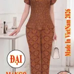 Đồ bộ nữ tay ngắn quần 9 tấc size đại big size KU-1026