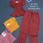 Đồ bộ nữ tay ngắn quần dài áo dập ly MT-1563