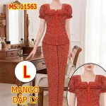 Đồ bộ nữ tay ngắn quần dài áo dập ly MT-1563