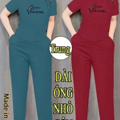 Đồ bộ nữ tay ngắn quần dài thun thun gân KH1054