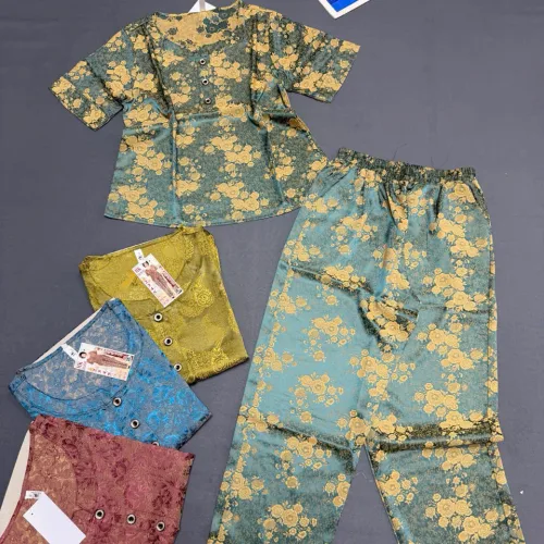 Đồ bộ nữ tay ngắn quần dài trung niên chất xịn nhiều size Hk 4555