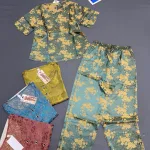 Đồ bộ nữ tay ngắn quần dài trung niên chất xịn nhiều size Hk 4555