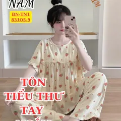Đồ bộ nữ tay ngắn quần dài vải tole BN-8305