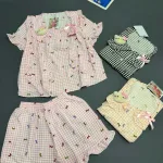 Đồ bộ nữ tay ngăn quần đùi chất cotton hàn đũi Qv9526
