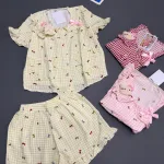 Đồ bộ nữ tay ngăn quần đùi chất cotton hàn đũi Qv9526