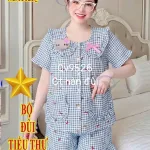 Đồ bộ nữ tay ngăn quần đùi chất cotton hàn đũi Qv9526