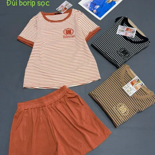 Đồ bộ nữ tay ngắn quần đùi chất cotton KH-95411