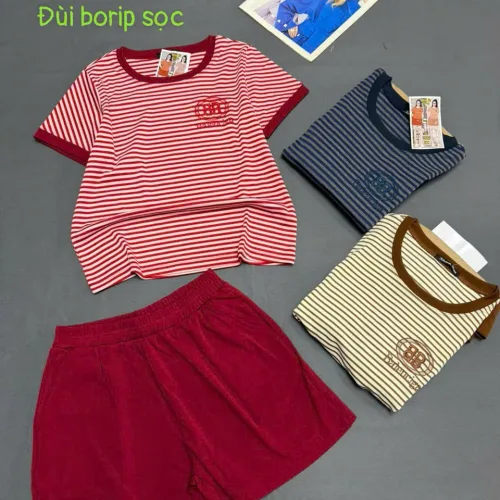 Đồ bộ nữ tay ngắn quần đùi chất cotton KH-95411
