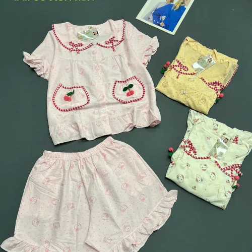 Đồ bộ nữ tay ngắn quân đùi cotton hàn