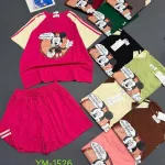 Đồ bộ nữ tay ngắn quần đùi in hình chất cotton xịn YM-1526