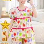 Đồ bộ nữ tay ngắn quần đùi vải tole QV-90206